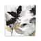 Lumaprints Black Petals Gold Leaves I Giclée Canvas